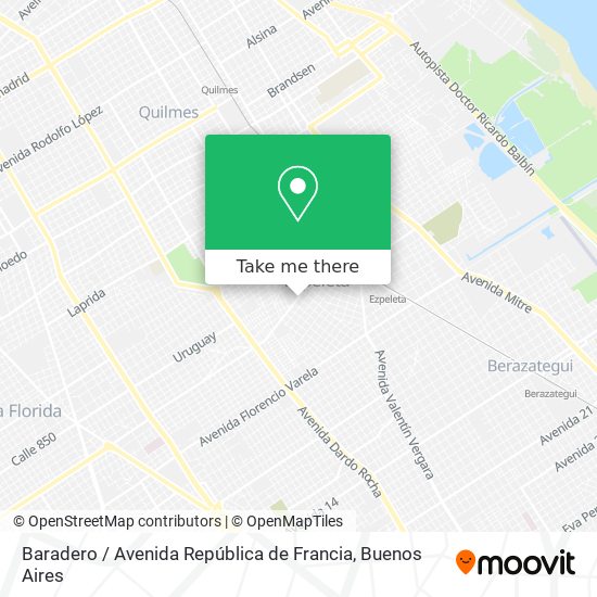 Mapa de Baradero / Avenida República de Francia