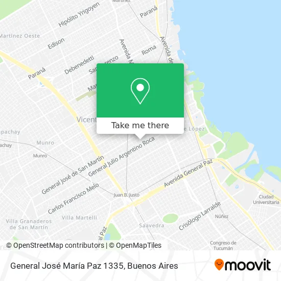 Mapa de General José María Paz 1335