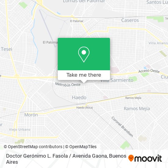 Doctor Gerónimo L. Fasola / Avenida Gaona map