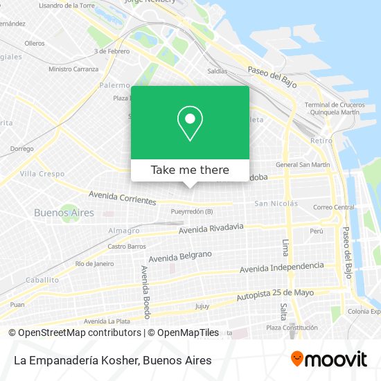 Mapa de La Empanadería Kosher