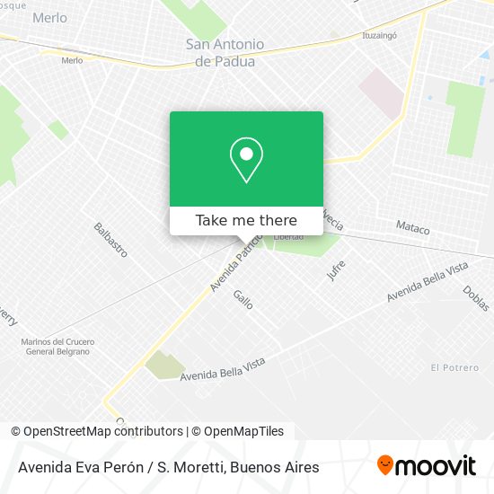 Mapa de Avenida Eva Perón / S. Moretti