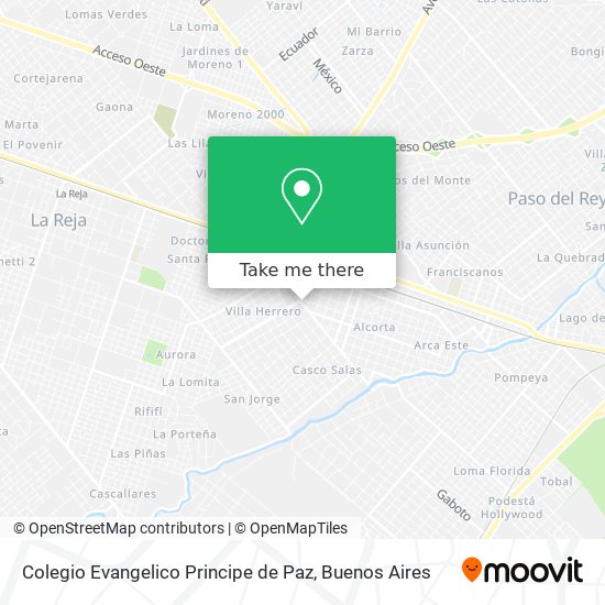 Mapa de Colegio Evangelico Principe de Paz