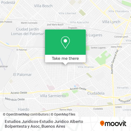 Estudios Juridicos-Estudio Juridico Alberto Bolpentesta y Asoc map