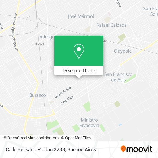 Mapa de Calle Belisario Roldán 2233