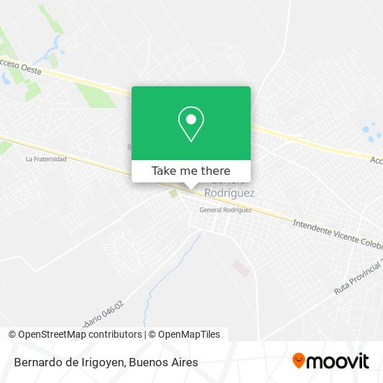 Bernardo de Irigoyen map