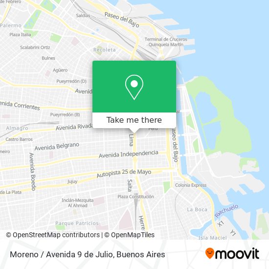 Moreno / Avenida 9 de Julio map