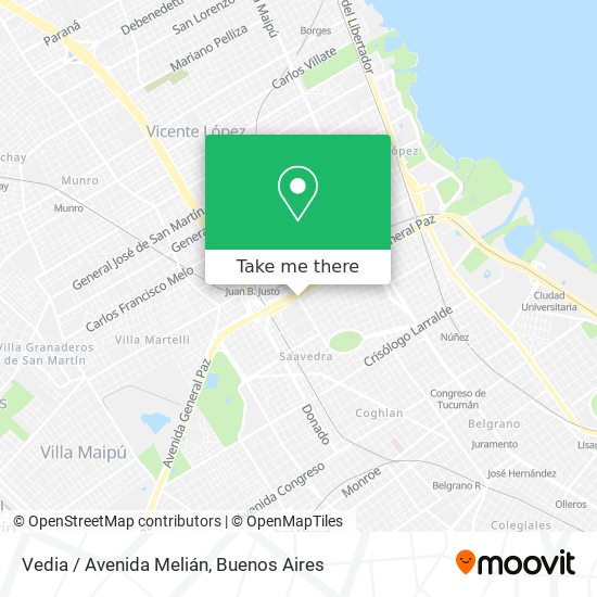 Vedia / Avenida Melián map