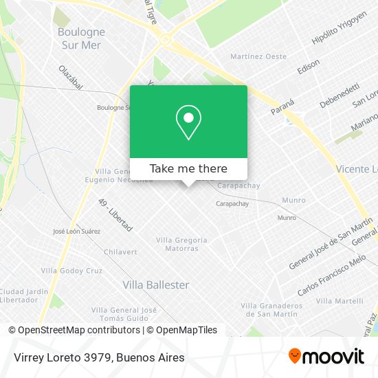 Virrey Loreto 3979 map