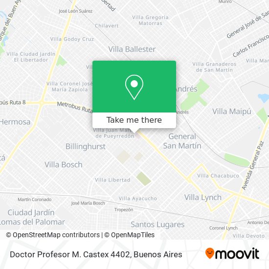 Doctor Profesor M. Castex 4402 map