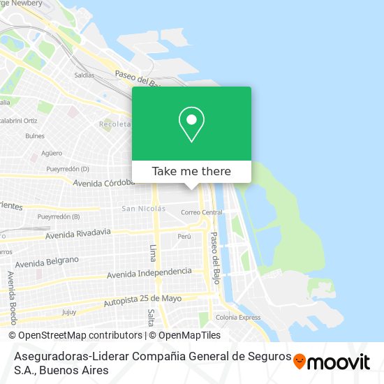 Aseguradoras-Liderar Compañia General de Seguros S.A. map