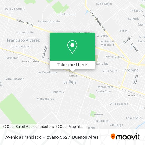 Avenida Francisco Piovano 5627 map