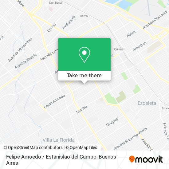 Felipe Amoedo / Estanislao del Campo map