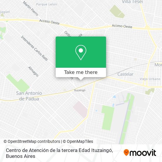 Centro de Atención de la tercera Edad Ituzaingó map