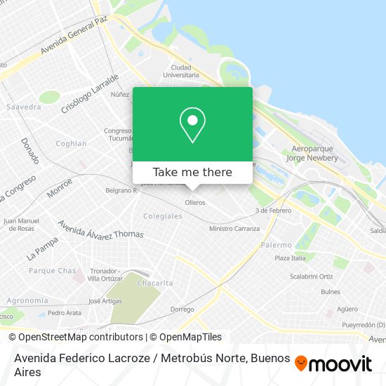 Avenida Federico Lacroze / Metrobús Norte map
