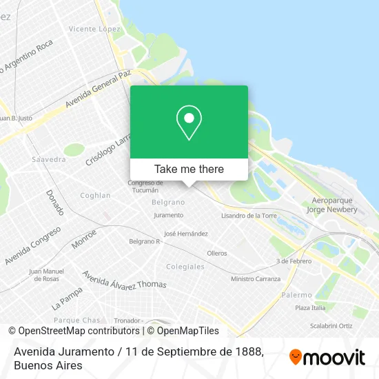 Mapa de Avenida Juramento / 11 de Septiembre de 1888