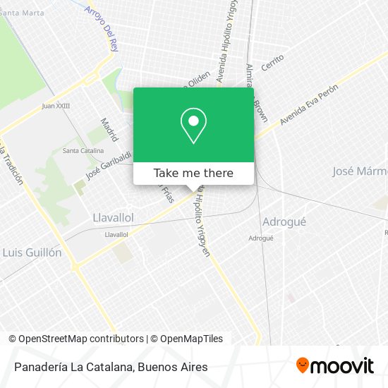 Mapa de Panadería La Catalana