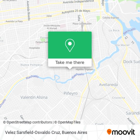 Velez Sarsfield-Osvaldo Cruz map