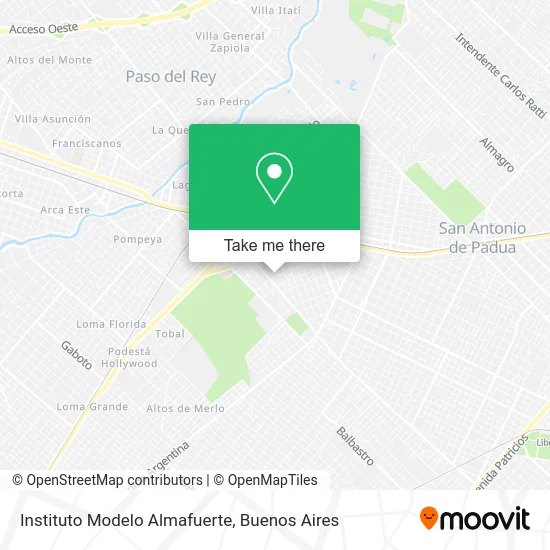 Instituto Modelo Almafuerte map