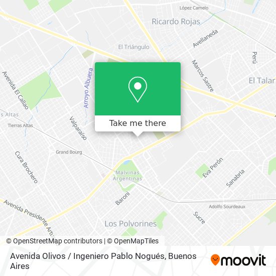 Mapa de Avenida Olivos / Ingeniero Pablo Nogués