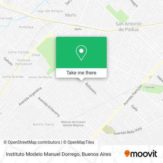 Instituto Modelo Manuel Dorrego map