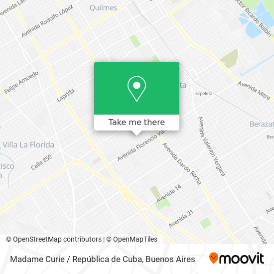 Madame Curie / República de Cuba map