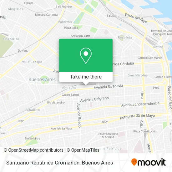 Mapa de Santuario República Cromañón