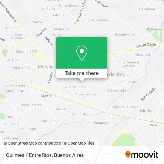 Quilmes / Entre Ríos map