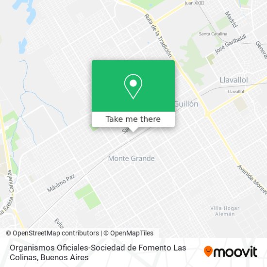 Mapa de Organismos Oficiales-Sociedad de Fomento Las Colinas