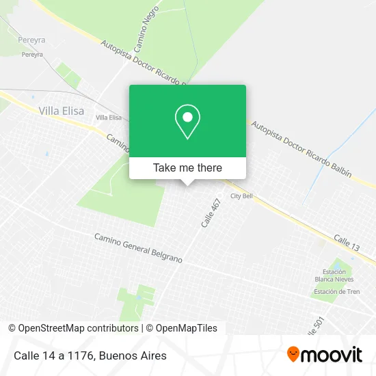 Mapa de Calle 14 a 1176