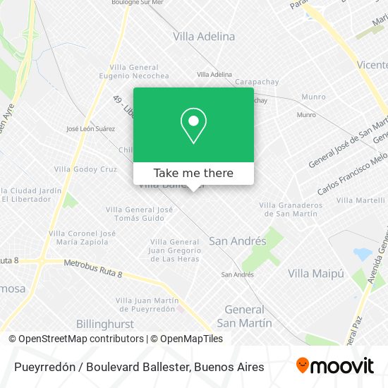 Pueyrredón / Boulevard Ballester map