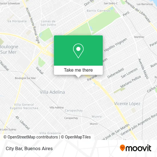 Mapa de City Bar