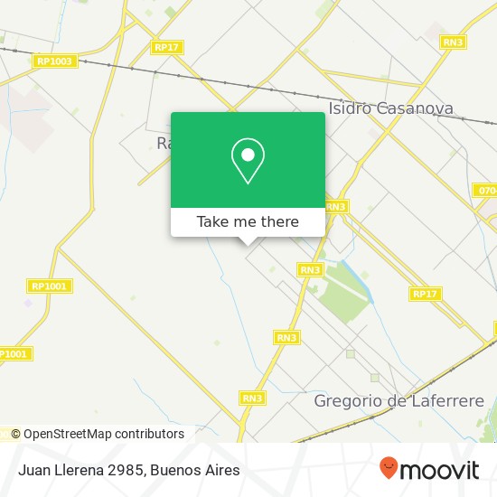 Juan Llerena 2985 map