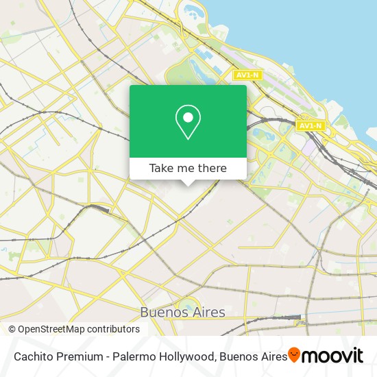 Cachito Premium - Palermo Hollywood map