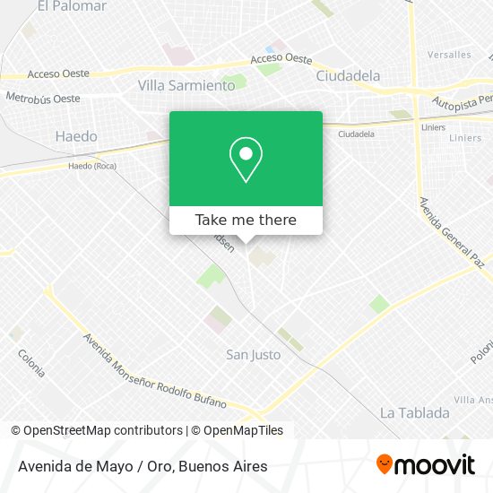 Mapa de Avenida de Mayo / Oro