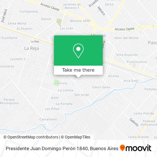 Presidente Juan Domingo Perón 1840 map