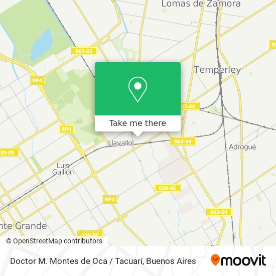 Doctor M. Montes de Oca / Tacuarí map