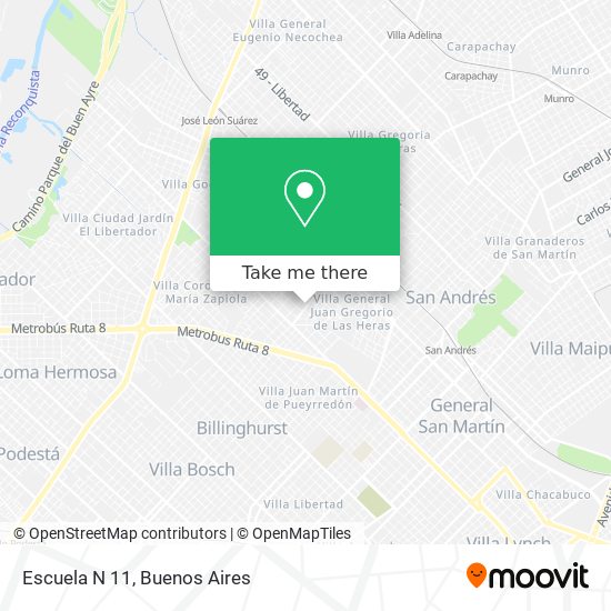 Escuela N 11 map