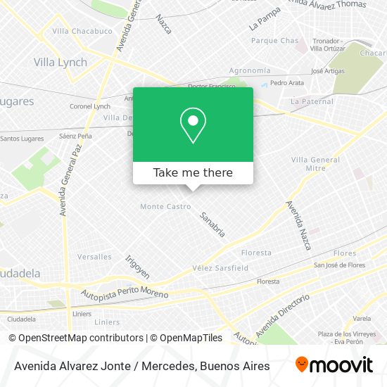 Avenida Alvarez Jonte / Mercedes map