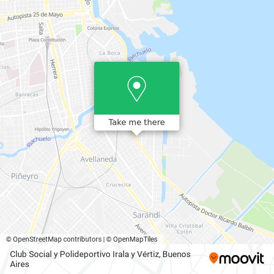 Club Social y Polideportivo Irala y Vértiz map