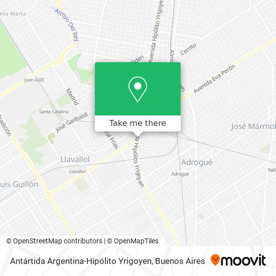 Antártida Argentina-Hipólito Yrigoyen map