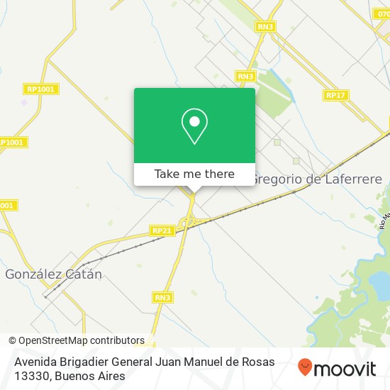 Mapa de Avenida Brigadier General Juan Manuel de Rosas 13330
