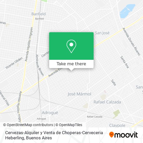 Cervezas-Alquiler y Venta de Choperas-Cerveceria Heberling map