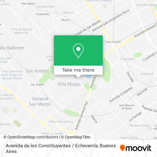 Avenida de los Constituyentes / Echeverría map