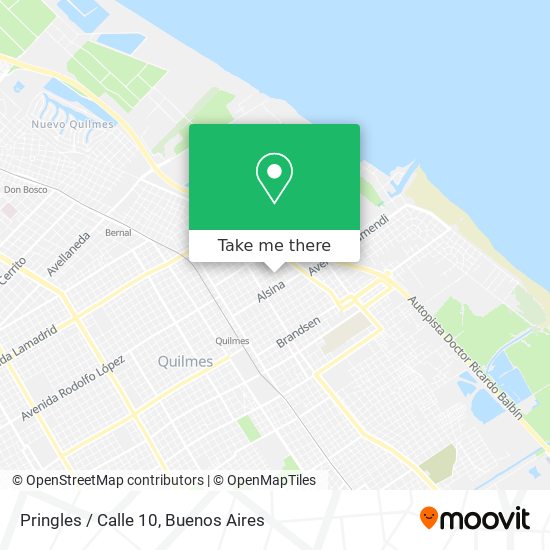 Mapa de Pringles / Calle 10