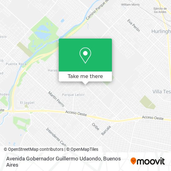 Avenida Gobernador Guillermo Udaondo map