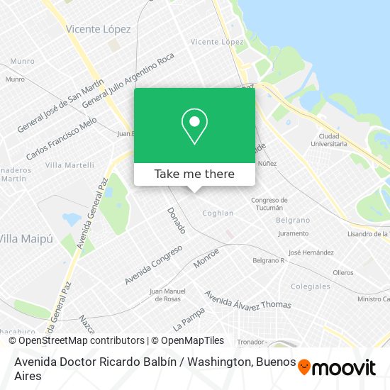 Avenida Doctor Ricardo Balbín / Washington map