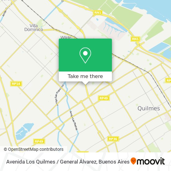 Mapa de Avenida Los Quilmes / General Álvarez