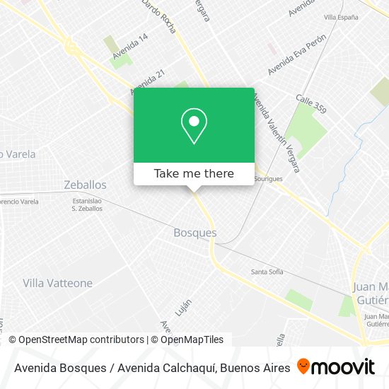 Avenida Bosques / Avenida Calchaquí map