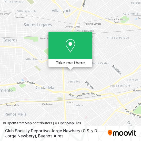 Mapa de Club Social y Deportivo Jorge Newbery (C.S. y D. Jorge Newbery)