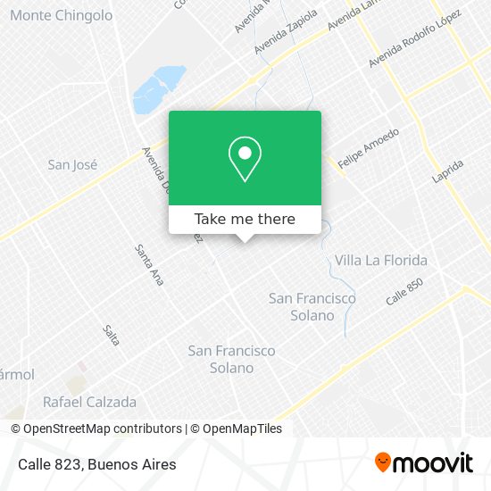 Calle 823 map